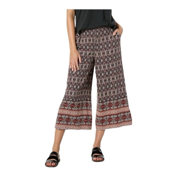 Democracy Skyrise Border Print Cropped Pant in Amber Spice Size Small NEW Boho - Picture 8 of 15
